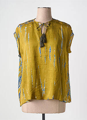 Blouse manches courtes manches courtes vert BELLA JONES femme
