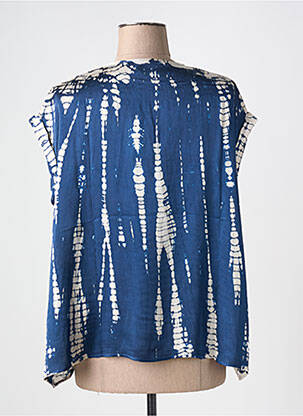 Blouse manches courtes manches courtes bleu BELLA JONES femme