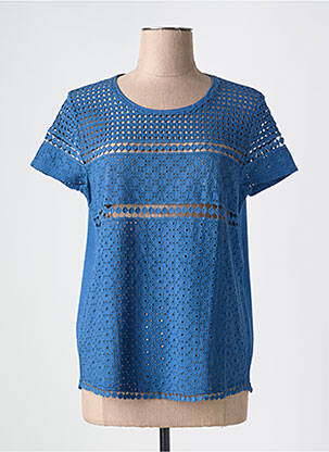 Top stretch manches longues bleu GERARD DAREL femme