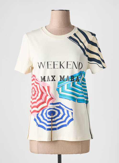 T-shirt beige WEEKEND MAXMARA pour femme