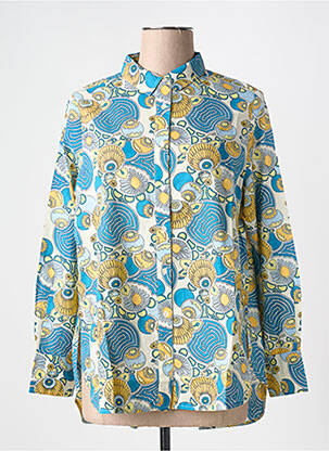 Chemisier imprimé fantaisie manches longues bleu BELLA JONES femme
