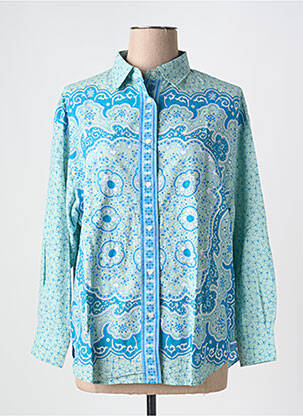 Chemisier imprimé fantaisie manches longues bleu BELLA JONES femme