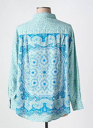 Chemisier imprimé fantaisie manches longues bleu BELLA JONES femme