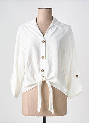 Chemisier manches longues manches longues blanc EMA BLUE'S femme