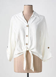 Chemisier manches longues manches longues blanc EMA BLUE'S femme
