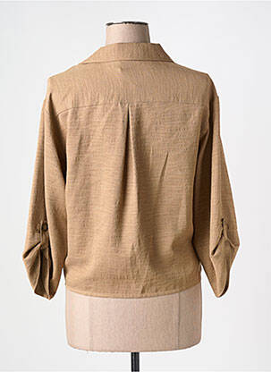 Chemisier manches longues manches longues beige EMA BLUE'S femme