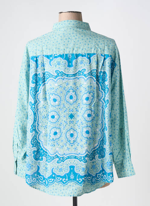 Chemisier imprimé fantaisie manches longues bleu BELLA JONES femme
