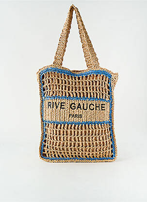 Sac multipoches forme rectangulaire bleu RIVE GAUCHE femme