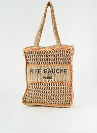 Sac multipoches forme rectangulaire orange RIVE GAUCHE femme