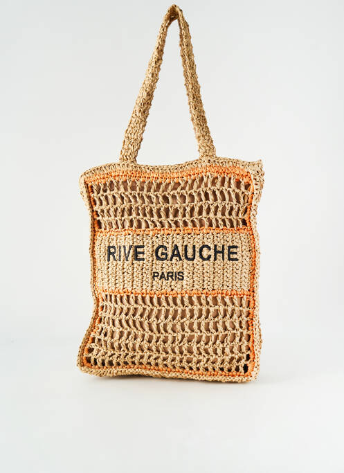Sac multipoches forme rectangulaire orange RIVE GAUCHE femme