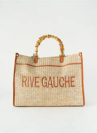 Sac multipoches forme rectangulaire marron RIVE GAUCHE femme