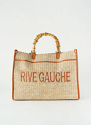 Sac multipoches forme rectangulaire marron RIVE GAUCHE femme