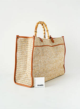 Sac multipoches forme rectangulaire marron RIVE GAUCHE femme