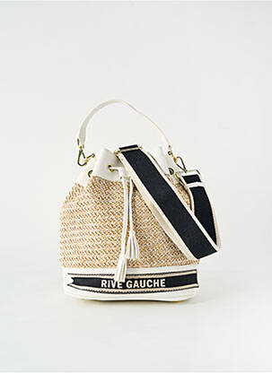 Sac multipoches forme bourse beige RIVE GAUCHE femme