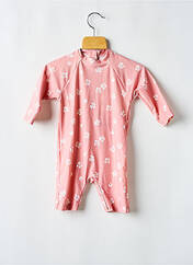 Maillot de bain 1 pièce rose PETIT BATEAU pour fille seconde vue
