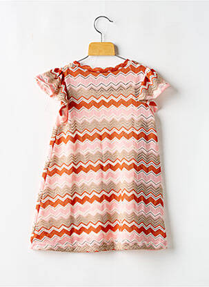 Robe courte doublure manches courtes orange MAYORAL fille