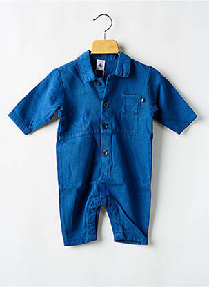 Combi-pantalon coupe cintrée manches longues bleu PETIT BATEAU garcon