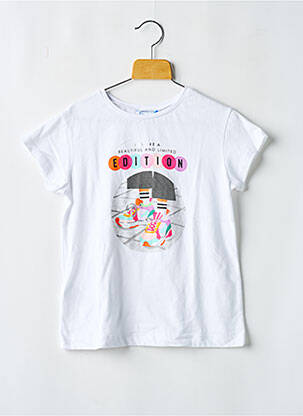 T-shirt coupe droite manches courtes blanc MAYORAL fille