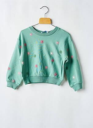 Pull coupe droite manches longues vert MAYORAL fille