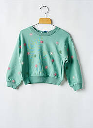 Pull coupe droite manches longues vert MAYORAL fille