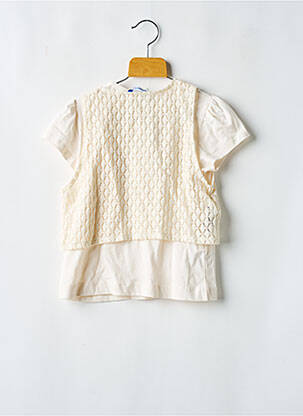 T-shirt coupe droite manches courtes beige MAYORAL fille