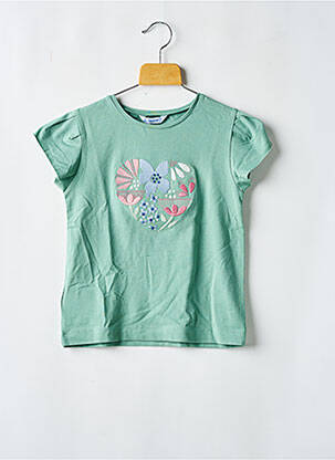 T-shirt coupe droite manches courtes vert MAYORAL fille
