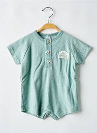 Barboteuse col rond vert PETIT BATEAU enfant