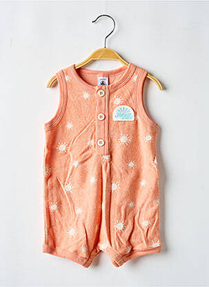 Barboteuse col rond orange PETIT BATEAU enfant