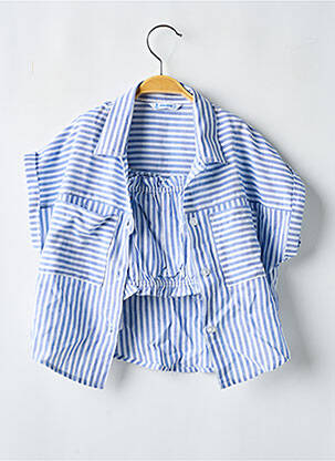 Chemisier manches courtes manches courtes bleu MAYORAL fille
