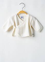 Gilet manches longues blanc PETIT BATEAU pour enfant seconde vue