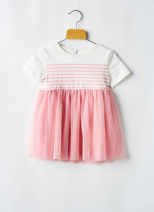 Robe courte rose PETIT BATEAU pour fille