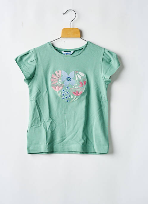 T-shirt vert MAYORAL pour fille