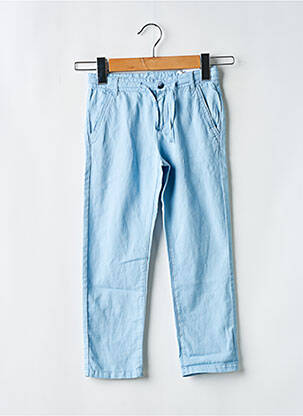 Pantalon chino fermeture zippée sous rabat boutonné taille ajustable bleu MAYORAL fille