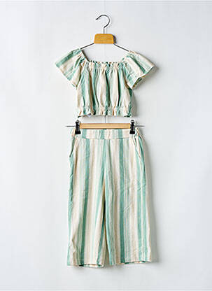 Ensemble pantalon type de haut t-shirt vert MAYORAL fille