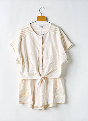 Ensemble short coupe droite beige MAYORAL fille