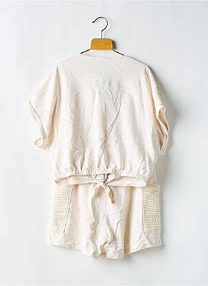Ensemble short coupe droite beige MAYORAL fille