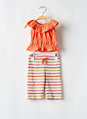 Ensemble pantalon maille fine orange MAYORAL fille