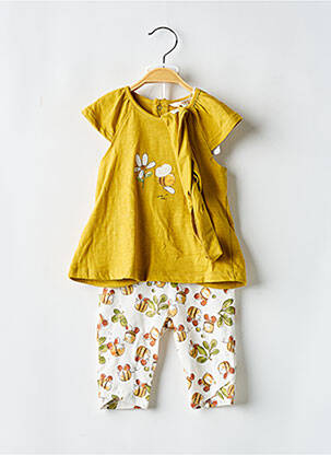 Ensemble pantalon type de haut t-shirt jaune MAYORAL fille