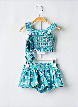Ensemble jupe coupe cintrée bleu MAYORAL fille