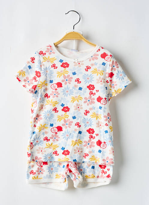 Ensemble short blanc PETIT BATEAU pour fille