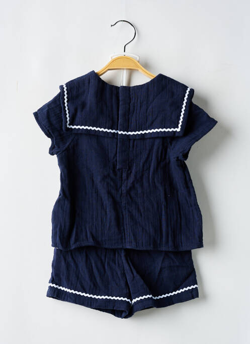 Ensemble short bleu PETIT BATEAU pour fille