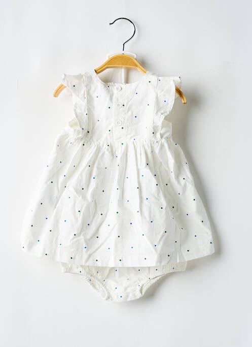 Robe courte blanc PETIT BATEAU pour fille