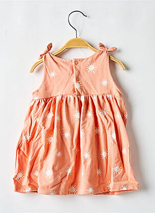 Robe mi-longue sans manche sans manche orange PETIT BATEAU fille