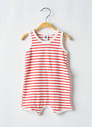 Combishort sans manche sans manche rouge PETIT BATEAU enfant