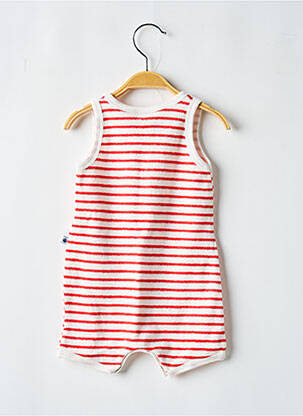 Combishort imprimé fantaisie sans manche rouge PETIT BATEAU enfant
