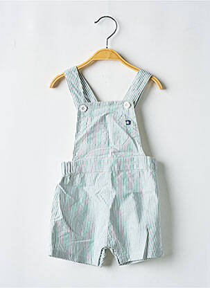 Salopette poches fines bretelles vert PETIT BATEAU garcon
