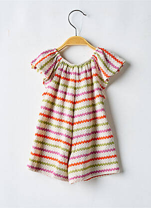 Combishort col rond manches courtes beige MAYORAL fille