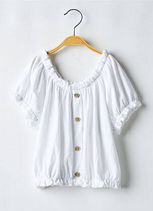 Top manches courtes manches courtes blanc MAYORAL fille