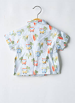 Chemise manches courtes imprimé fantaisie bleu MAYORAL garçon
