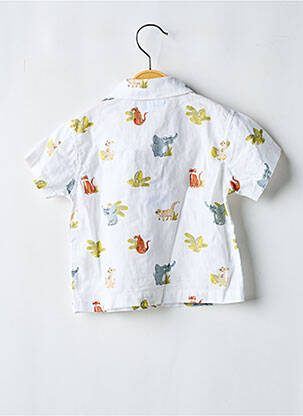 Chemise manches courtes imprimé fantaisie blanc MAYORAL garçon